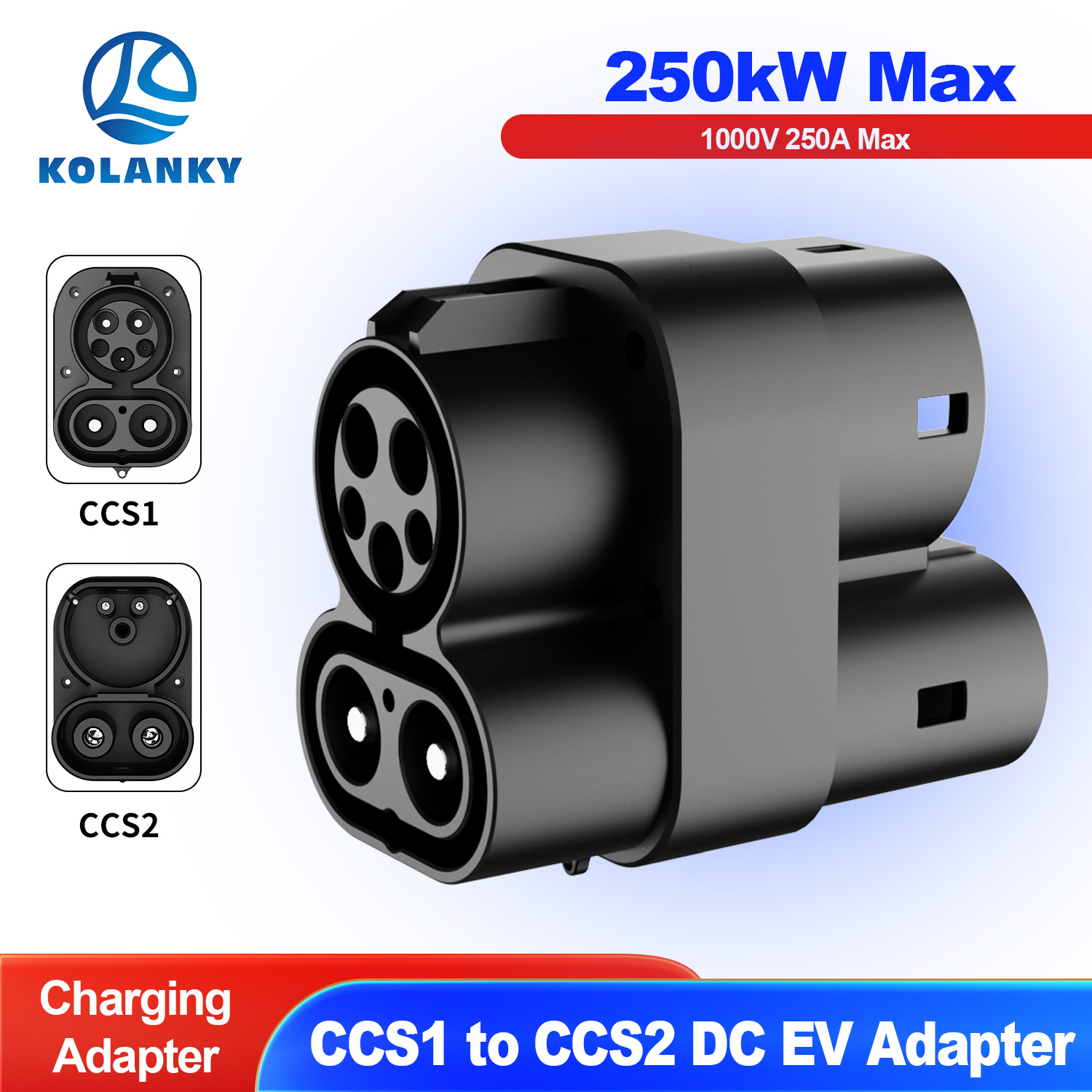 Ccs2 To Ccs1 Fast Charge Adapter 250Kw - Adapter do ładowania samochodów elektrycznych Kolanky