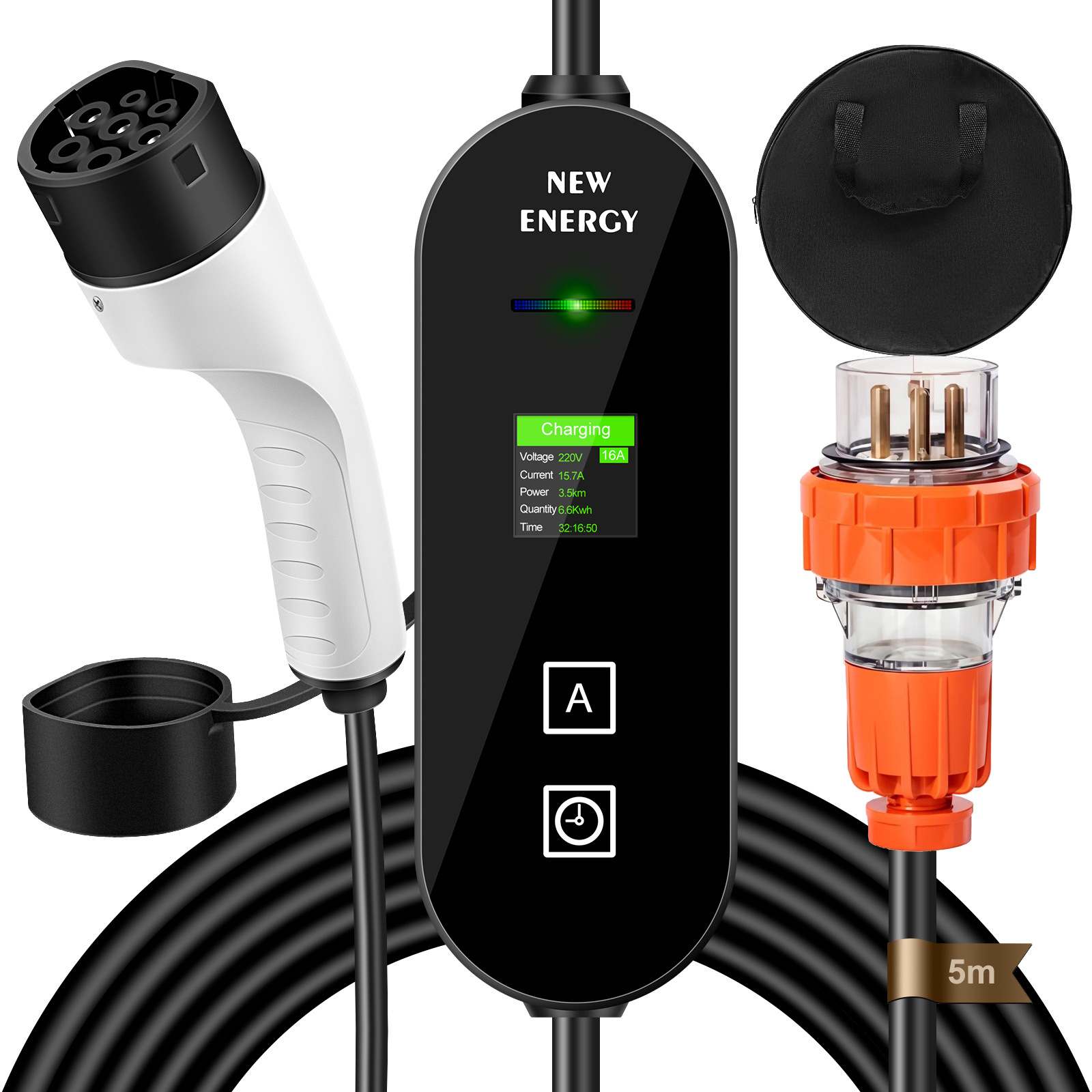 Portable Ev Charger 32A Type 2 Cee Plug - Przenośna stacja ładowania pojazdów elektrycznych z
