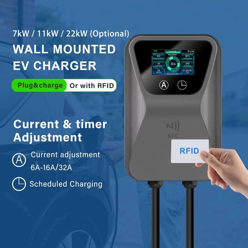22Kw Wallbox Type 2 Ocpp Rfid - Inteligentna ładowarka do pojazdów elektrycznych, 7kW
