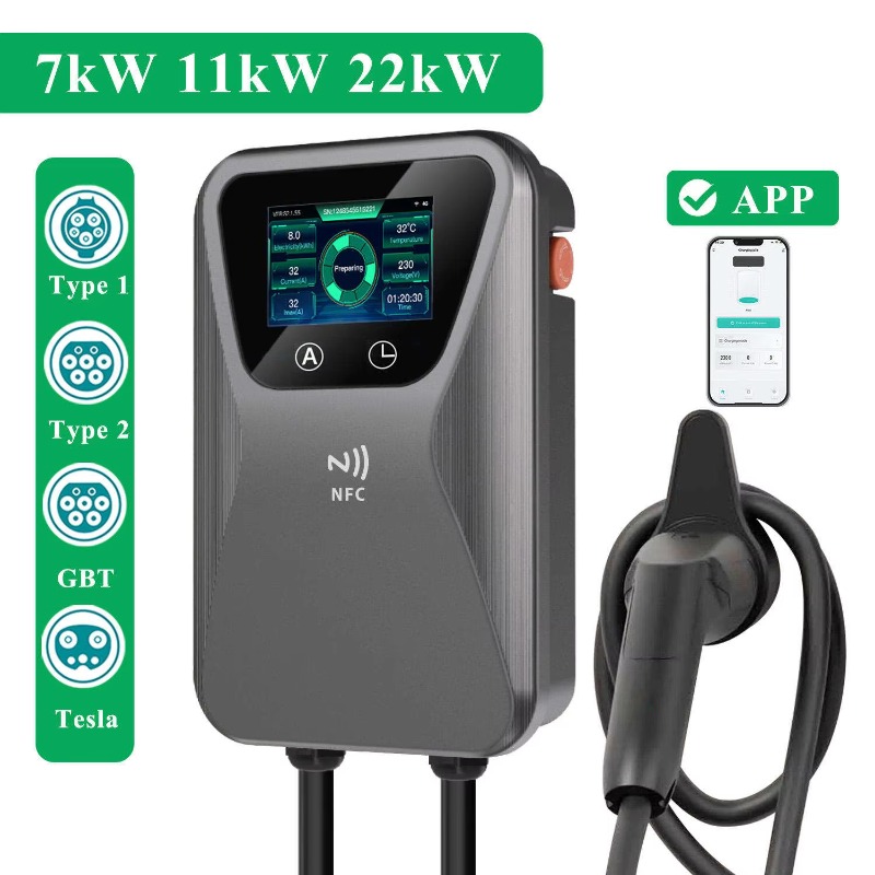 Inteligentna ładowarka do poja – 22Kw Wallbox Type 2 Ocpp Rfid recenzja i cena